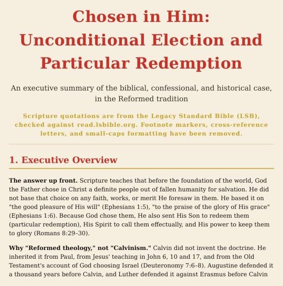 First page of the Executive Summary
