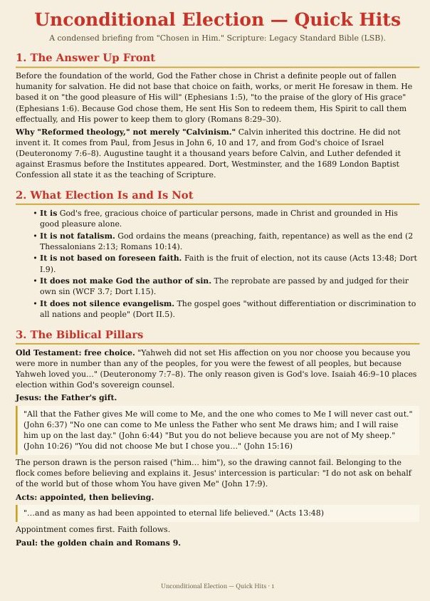 First page of the Quick Hits